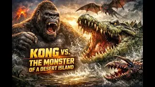 KONG VS  THE MONSTER OF A DESERT ISLAND