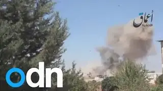 Amateur video purports to show US led coalition forces targeting IS