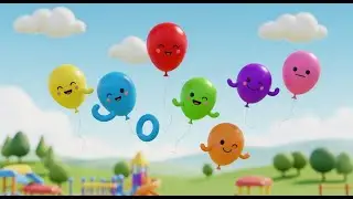 Seven Little Toy Balloons Float Float Flo | Nursery Rhymes for Kids & Baby Songs