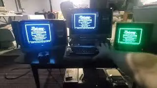Meteor Mission 2 for TRS 80 Model 1 Computer On 3 Monitors 