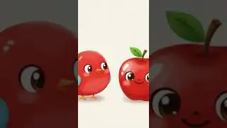 Learn Red Color with Apple 🍎 | Kids English #shorts #shortvideo #short #kids #fany