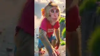 #monkey gorilla 🦍 save passenger's from a dealy bus varash #reels animal's #monkey #sad#youtube #
