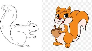 How to draw squirrel 🐿️#art #subscribe #like #painting #trending #shorts 
