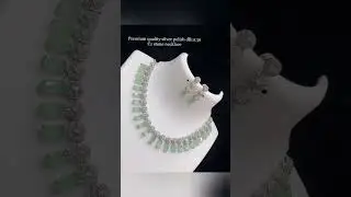 Silver polish Cz stones Necklace sets #shorts #youtubeshorts