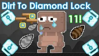 Growtopia- Dirt to Diamond Lock #11! | Quick world locks!
