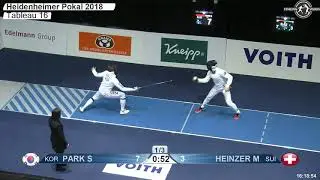 2018 98 T16 02 M E Individual Heidenheim GER WC BLUE HEINZER SUI vs PARK KOR
