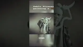 An original video of Pablo Picasso at work painting a 