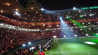 Celtic Park Stadium Lights. Celtic V RB Leipzig