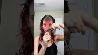 It&rsquo;d be crazier to not cut bangs🙂&zwj;↕️ #haircut #bangs #diyfringe #fringe