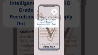 Intelligence Bureau ACIO-Grade II/Executive Recruitment 2023 &ndash; Apply Online for 995 Posts #vacancy