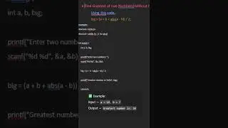 C Code For finding Greatest Number #ccode #clanguage #coding #python #shorts