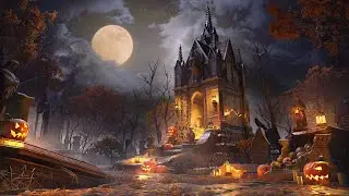 Атмосфера Хэллоуина 🎃 &mdash; дождь, жуткие звуки и призрачный ропот ночью на кладбище