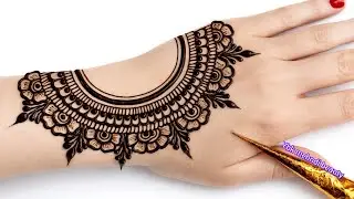 Very stylish backside mehndi design|trending mehndi design|simple backhand mehndi design|easy henna