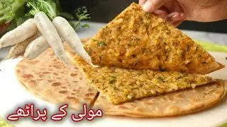 Crispy Mooli Paratha In 5 Minutes! Indian Street Food Must-Try.Mooli Paratha Recipe By Qazi Foods