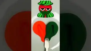 Red + green (Sprunki) colour mixing #shorts #red #green #sprunki #colors #mix #satisfying