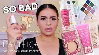 TESTING PACIFICA MAKEUP: FIRST IMPRESSIONS + WEAR TEST! MAJOR FAIL | JuicyJas