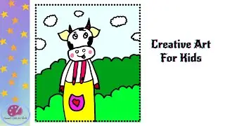 Draw a Cartoon Cow: Easy Creative Art for Kids🐄