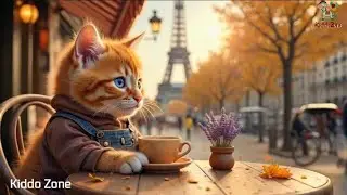 Tiny Cat on a heartwarming solo adventure through the charming streets of Paris! 🇫🇷✨