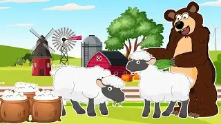 The Bear Farm: Tractor Transport Wool and Shearing the Sheep | Vehicle Farm