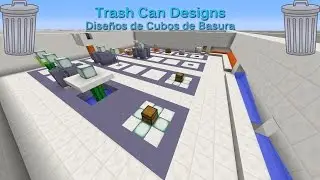 Minecraft 1.12 - Trash can/bin designs Tutorial [Minecraft 1.7+]