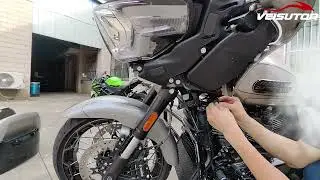 Installation of Side Fairings Spoiler Protector Covers for Harley CVO Road Glide