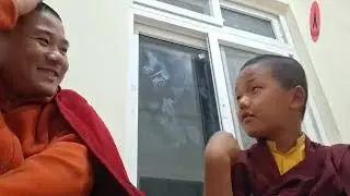 Serious discussion with my little friend.