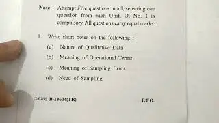 Introduction to research methods m.ed pyq cdlu university sirsa / master of education pyq cdlu