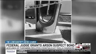 VIDEO: Suspect in North Charleston Tesla chargers arson receives bond