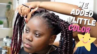 We Added Color To Her Box Braids | Niyah's Getting Locs Next?