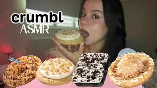 ASMR crumbl cookies taste test 🍪 whispering & eating sounds