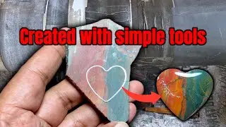 From Stone Slab to Finished Cabochon | Full Handmade Process #cabochon #gemstone #agate #jewelry 