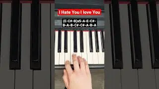I Hate You I love You Gnash - piano tutorial