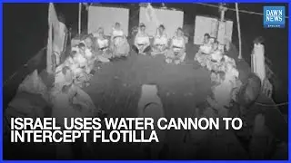 Israeli Vessel Uses Water Cannon to Intercept Gaza Flotilla Boat &lsquo;Mikeno&rsquo; | Activist Video