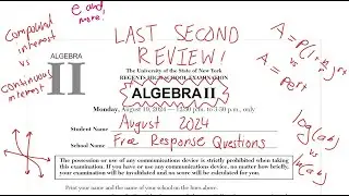 August 2024 Algebra 2 Regents review (Part IV #37)