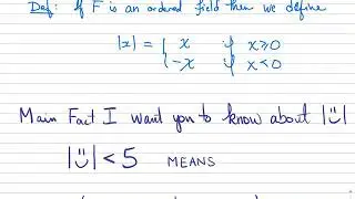 Absolute Value and Triangle Inequality