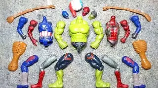 Merakit superhero, Hulk smas, captain Amerika, Sairen head, Spiderman, toys 