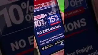 Download the #HarborFreight App to get 10% off any single item 11/12-11/14. ITC members get 15% off!