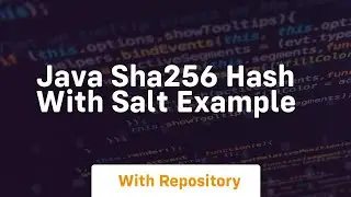 java sha256 hash with salt example