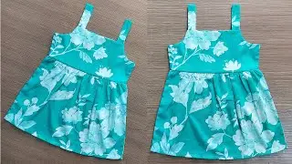 Baby Summer Strap Frock |Strap Frock Cutting and Stitching |Baby Summer Dress | Camas Sewing