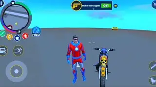Rope Hero Vice Town ( Superhero Fireskull Bike drive Pulish Car Helicopter Robot Fight ) #trending