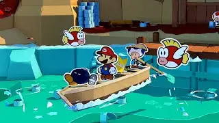 Paper Mario The Origami King - Go with the Flow Scene + Eddy River Rapids (All Coins)