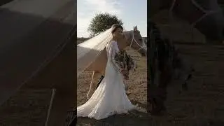 She included her horse on their wedding day🥹🩵 #bestweddingvideo #countrywedding #horselover #bride