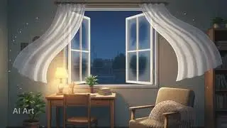A Quiet Room at Night ✨ | Day 28 | AI Anime Interior Mood | Gentle Calm