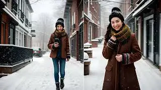 Reflections of Winter with a Free Spirited Model
