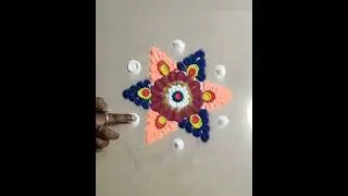 Tamil Colours # morning rangoli #easyrangoli #lotus #rangoli designs #kolam #muggulu #viral #shorts