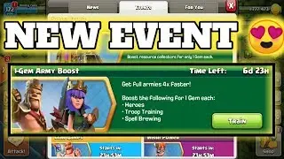 1 Gem Boost New Event  😍😍 | What's new in coc?