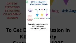 KIIT Reporting Date | KIIT Reporting Details | Direct Admission in KIIT | KIIT Bhubaneswar #kiit #yt