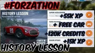 #Forzathon August! - (History Lesson) Ultimate Guide! Free Race Car + Money & XP FH3