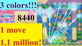 Candy Crush Saga Level #8440 1 move 1.1 million points!!! #shorts