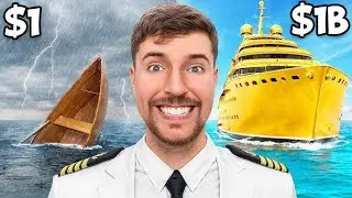 $1 vs $1,000,000,000 yacht ! #mrbeast #yacht #ocean #chellenge 